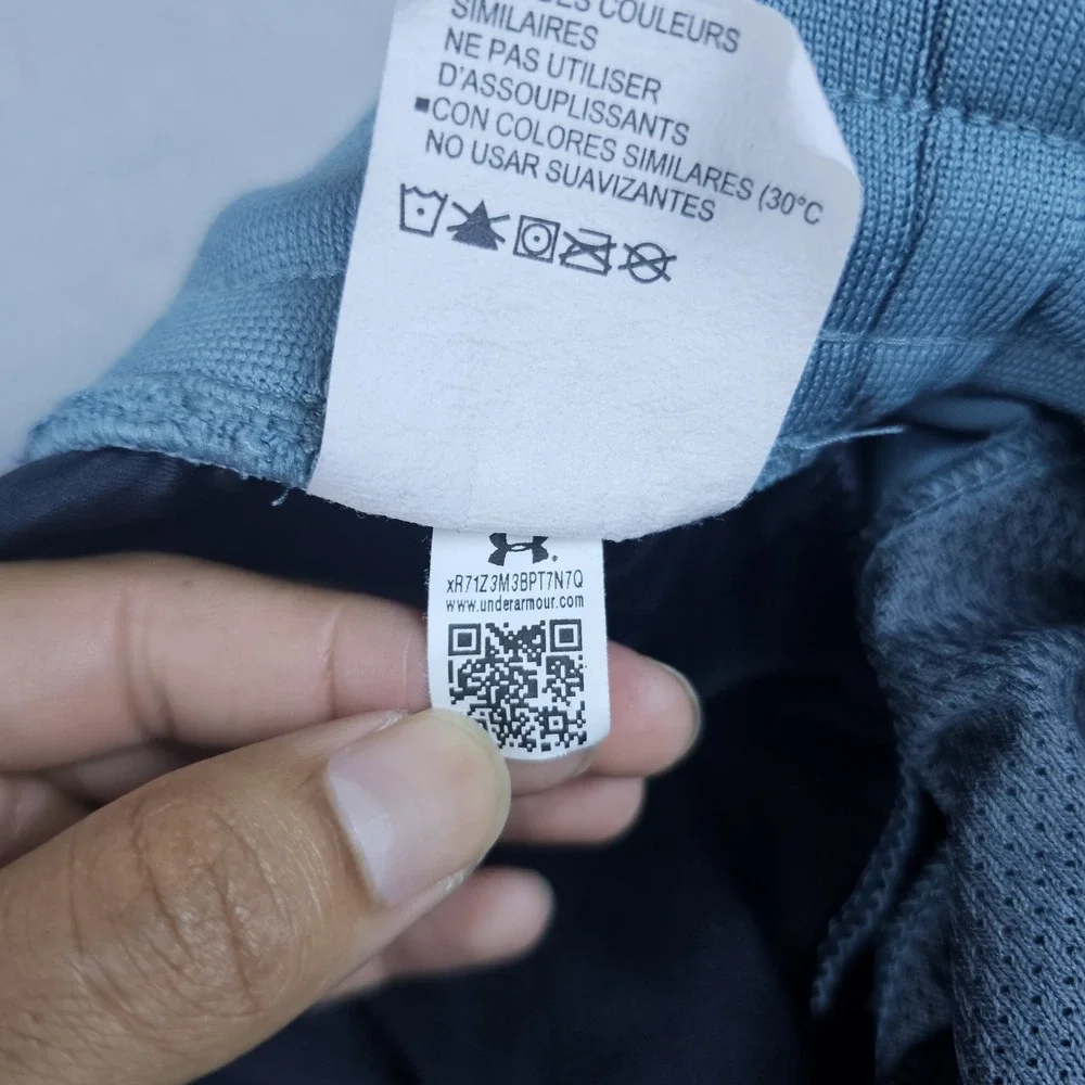 Under Armour Sportstyle Elite Jogger Pants Mens Large Blue Fitted Zip Pockets
